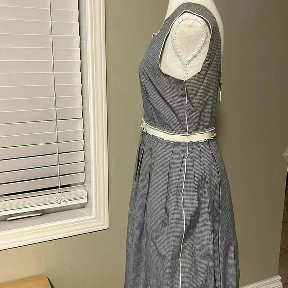 [46/US10]D&G Plaid Retro Style Sleeveless Knee Length  MIDI Dress - Picture 4 of 13